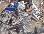 Fire Damaged Asbestos Debris